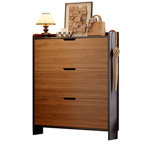 实木超薄翻斗鞋柜家用门口入户门收纳柜一体靠墙2026新款小窄鞋架