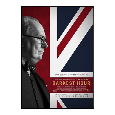 书房个性丘吉尔电影海报挂画