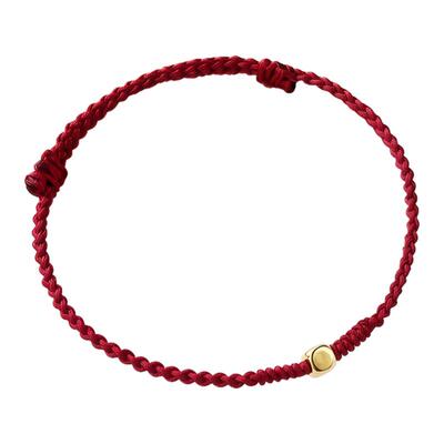 幸福甜足金999方糖手绳免费刻字