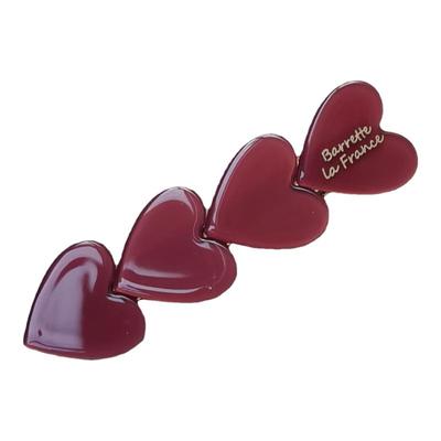 韩国进口小金标france爱心发夹