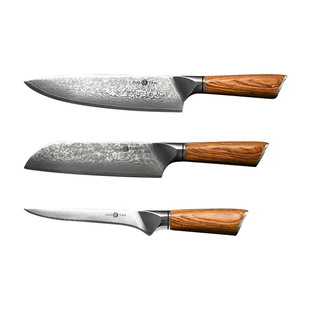 原森太大马士革刀厨房用刀具菜刀家用厨师刀剔骨锋利防锈材质安全