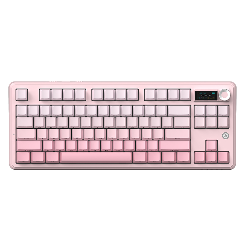 黑爵MK87机械键盘三模热插拔屏幕无线蓝牙电竞游戏办公电脑有线