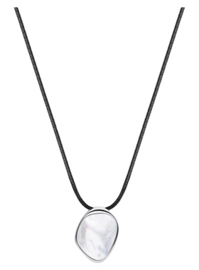 OUBIYABI欧比雅比都市炫彩白贝母皮绳项链可调节毛衣链轻奢颈链女