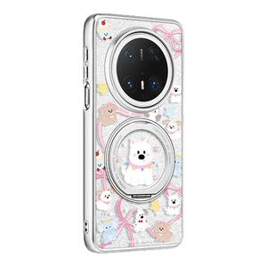 甜品萌宠适用华为mate60pro手机新款壳mate70卡通闪粉mt60pro+全包带支架保护套m70Pro防摔潮牌70Pro+女ins风