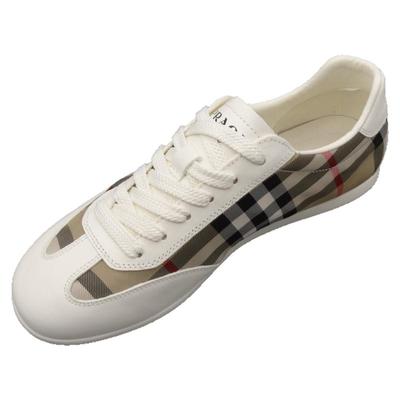 2025新款夏季皮布拼接格子板鞋