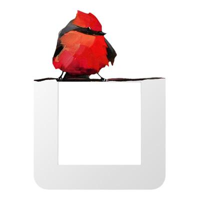 欧式高清油画鸟儿立体装饰开关贴