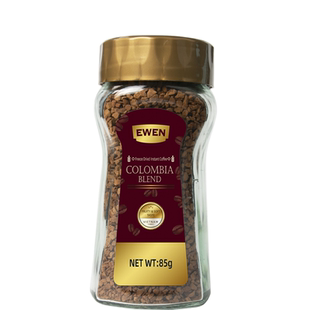 意文馥香冻干速溶咖啡85g纯黑咖啡粉EWEN冻干速溶罐装美式咖啡