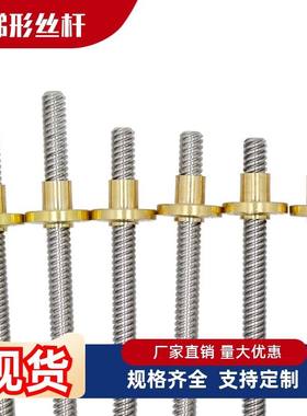 不锈钢梯形丝杆T型丝杠螺杆铜螺母非标 MTSTRW MTSTLW LHCO6