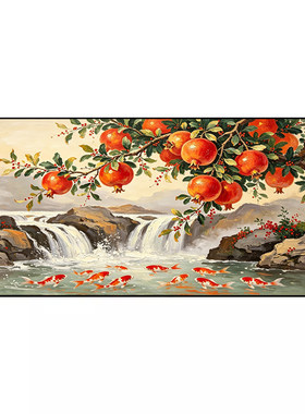 钻石画满钻石榴风景大画