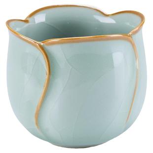 汉唐哥窑青瓷主人杯单杯茶杯高档个人专用陶瓷品茗杯茶盏茶杯茶具