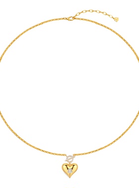 【鸢尾心徽】爱心鸢尾花项链