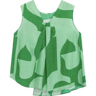 【桑蚕丝】播波点几何衬衫女夏新款商场同款无袖小衫BDR2HD1343