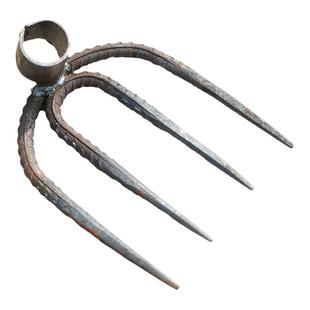 四齿锄头挖地三齿锄耙镢头刨花生农用老式翻地开荒全钢松土钉耙子