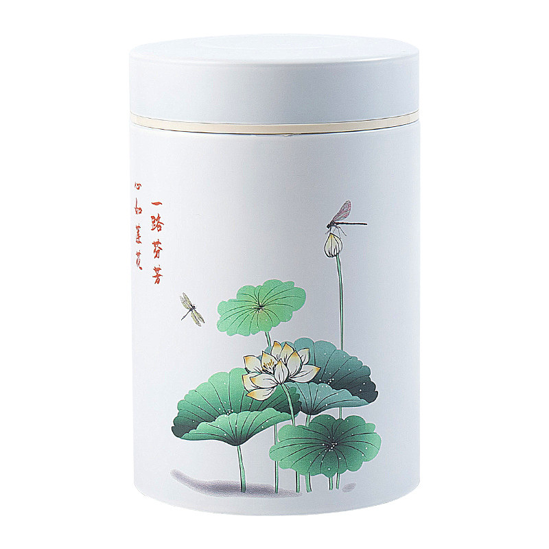 事事如意密封不锈钢茶叶罐