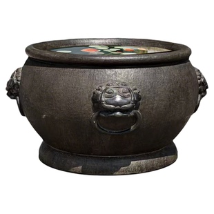 石雕鱼缸花盆石头缸天然养鱼花岗岩仿古户外摆件庭院门海大缸水缸