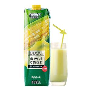 佰恩氏水果玉米汁鲜榨果汁饮料1L×1瓶