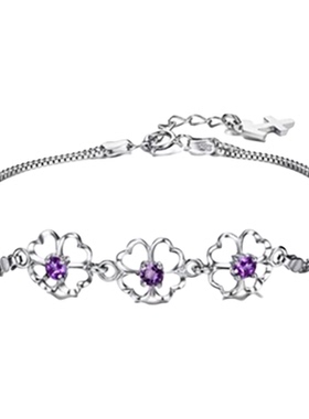 韩版简约个性首饰 四叶草手链女ins小众设计幸运草手链手饰批发