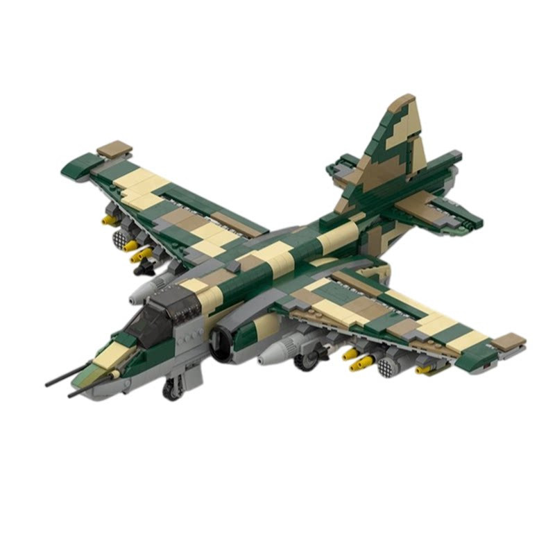 苏霍伊Su-25蛙足攻击机积木玩具