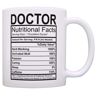ins网红美式创意Doctor Nutritional Facts医生陶瓷咖啡马克杯