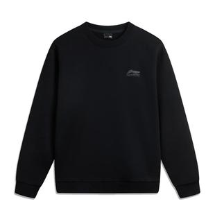 李宁卫衣男款加绒加厚青少年运动上衣2025冬季新款圆领套头衫休闲