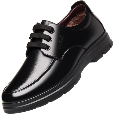 卡帝乐鳄鱼加绒保暖棉皮鞋