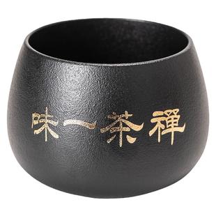 黑陶茶洗大号家用笔洗陶瓷茶具配件洗茶碗茶道零配水盂水洗可定制