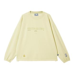 杰克琼斯NBA联名凯尔特人队秋冬男士圆领卫衣刺绣加绒卫衣男装