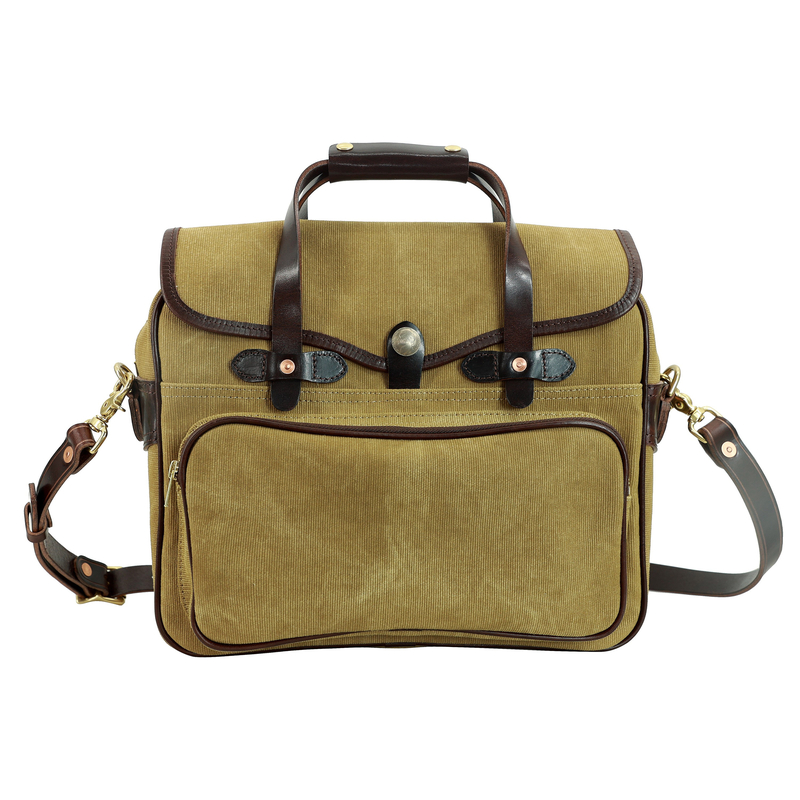 美式复古重磅帆布头层牛皮单肩手提托特包男士公商务电脑公文包男