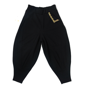 2025秋冬新款灯笼高腰休闲九分裤萝卜裤哈伦靴裤宽松女裤长薄八分