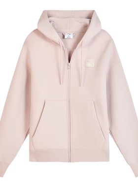PUMA彪马粉色外套春季新款女款夹克运动休闲卫衣针织衫636314-49