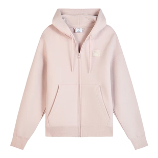 PUMA彪马粉色外套春季新款女款夹克运动休闲卫衣针织衫636314-49