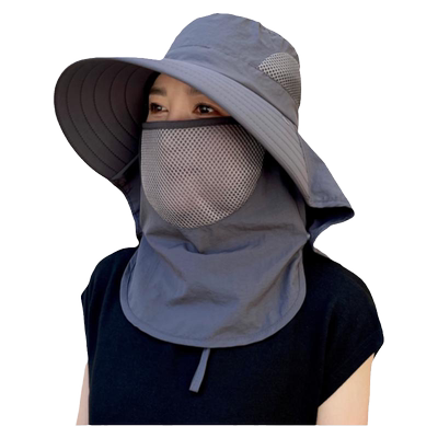 雪林鹿遮阳帽户外女夏季大檐面罩