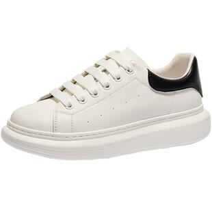 森达板鞋男子年秋季户外潮流休闲厚底小白鞋JDZ05CM4