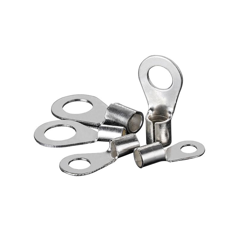 OT冷压端子接线铜开口鼻子线耳圆形裸端子10平方接线端子压线接头