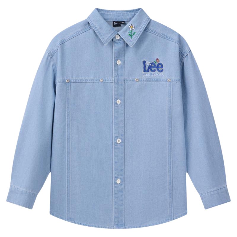 Leekids儿童美式牛仔衬衫