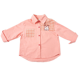 长袖儿童洋气春装女童衬衫春秋季2026新款女宝宝衣服薄款衬衣外套