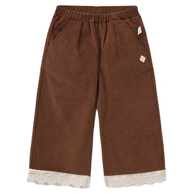 moimoln小云朵童装25年冬季新款女童休闲裤儿童裤子宝宝阔腿裤