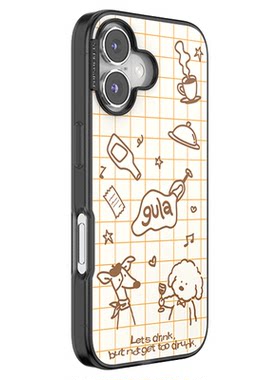 【上菜了!·手机壳】PopSockets泡泡骚xgula系列磁吸防摔手机壳苹果iPhone17/16ProMax/Pro 格纹 小狗西高地