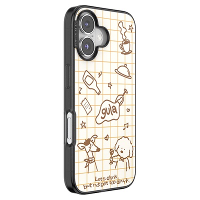 【上菜了!·手机壳】PopSockets泡泡骚xgula系列磁吸防摔手机壳苹果iPhone17/16ProMax/Pro 格纹 小狗西高地