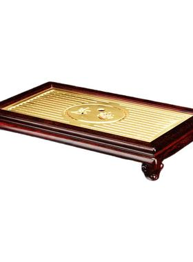 老挝茶盘大红酸枝中式