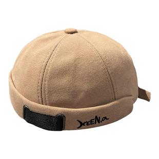 日系英伦复古刺绣瓜皮帽子男四季嘻哈贝雷帽女百搭显脸小地主帽潮