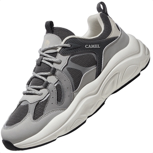 骆驼塔川户外休闲鞋2025年冬季新款女鞋复古老爹鞋透气厚底运动鞋