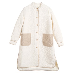 ZOLLE因为轻盈拼接长款保暖棉服长款外套大衣25秋冬新品