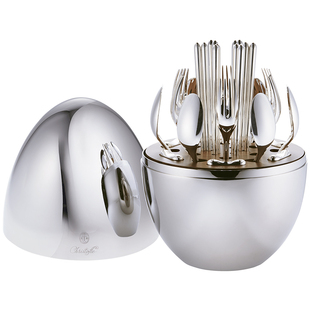 CHRISTOFLE昆庭MOOD心境蛋中式筷子勺子镀银刀叉餐具套装礼物