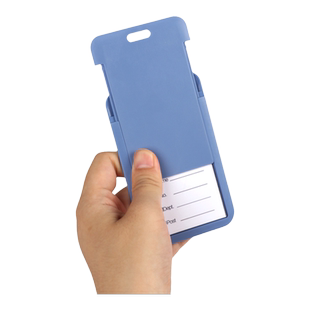 锐源推拉滑盖式工作身份证件保护塑料卡套校园学生饭卡公交门禁房卡胸牌公司展会员工号厂牌防磁胸卡印刷定制