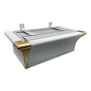 定制简约铝合金窗帘盒轨道杆一体挡板成品静音遮挡单双滑轨加厚盒