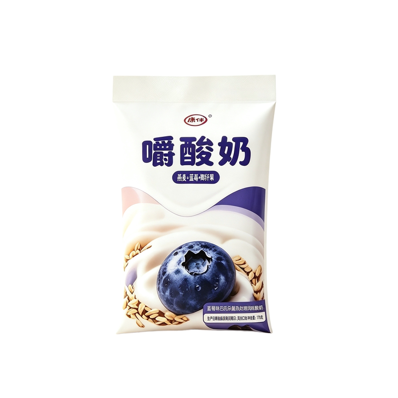 康伴蓝莓黄桃山药燕麦果粒酸奶