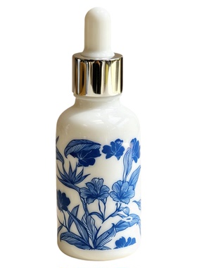 国风青花瓷滴管精油分装瓶30ml