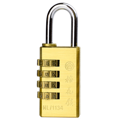 新款腰圆设计纯铜箱包抽屉梅花锁