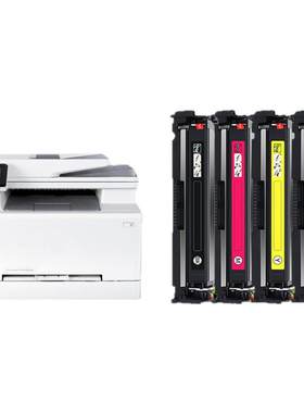 含芯片适用惠普M283fdw硒鼓206A M282nw/fdn W2110A墨盒M255dw/nw墨粉W2210A 207a彩色打印机碳粉M283cdw/fdn